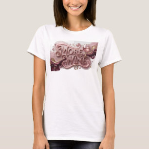 Catchy Red MORE WINE Slogan Tee