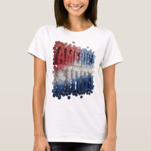 Catchy Silver AMERICAN Bold Design T-Shirt