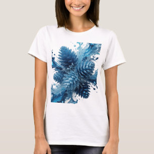 Catchy Silver BLUE FLORAL EXPLOSION Quote Shirt