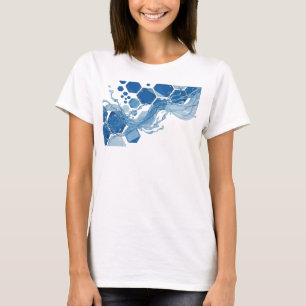 Catchy Silver WATER FLOW Graphic Tee
