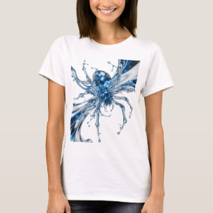 Catchy Silver WATER SPIDER Custom Design T-Shirt