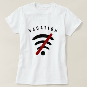 Catchy T-Shirt Offline Vacation Text