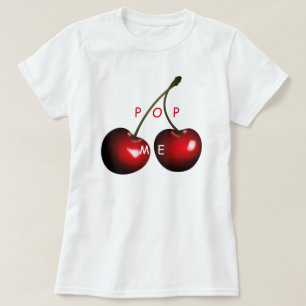 Catchy Women's T-Shirt Sweet Cherry Text - Pop Me