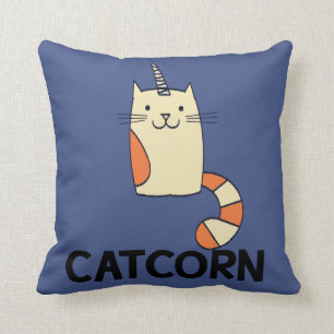Catcorn Throw Pillow