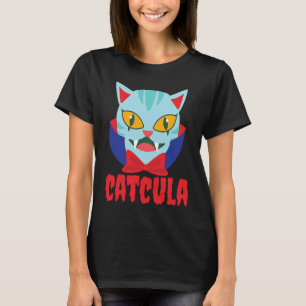 Catcula Cat Vampire Dracula Vampirina Halloween Co T-Shirt