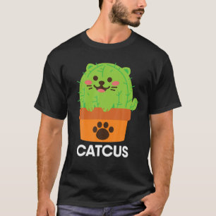 Catcus Cactus Cat Cute Funny Cat Mom Halloween Cos T-Shirt