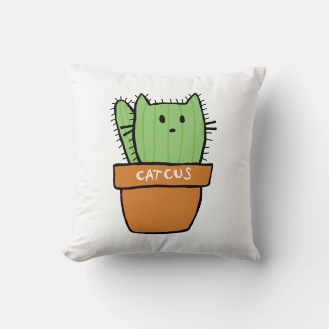 Catcus Throw Pillow (Front)