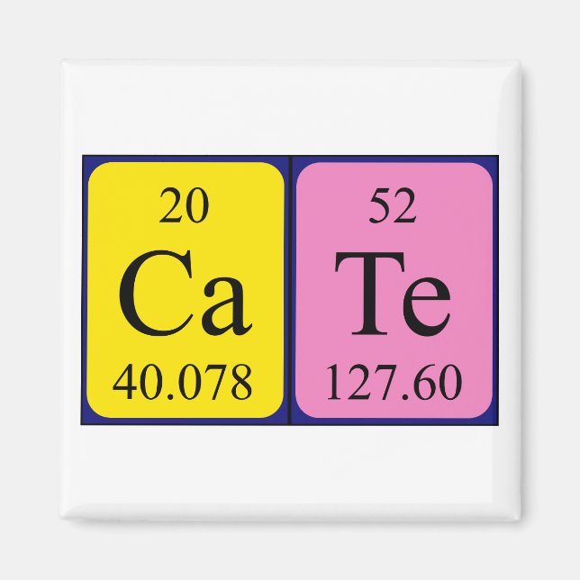 Cate periodic table name magnet (Front)
