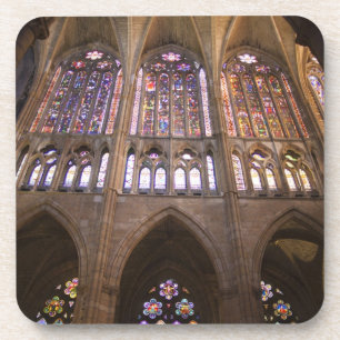 Catedral de Leon, interior stained glass windows 2 Coaster