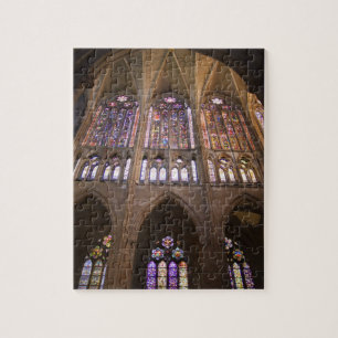 Catedral de Leon, interior stained glass windows Jigsaw Puzzle