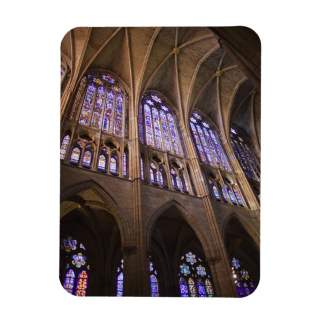 Catedral de Leon, interior stained glass windows Magnet (Vertical)