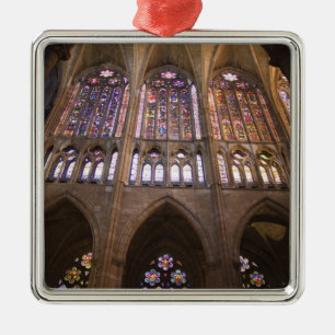 Catedral de Leon, interior stained glass windows Metal Ornament