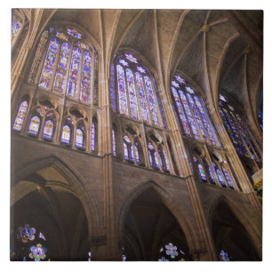 Catedral de Leon, interior stained glass windows Tile