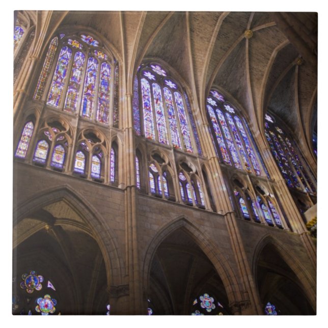 Catedral de Leon, interior stained glass windows Tile (Front)