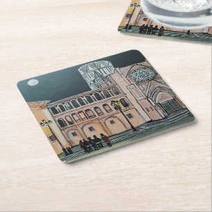 Catedral de Santa María Painting by Alfred Fox Square Paper Coaster