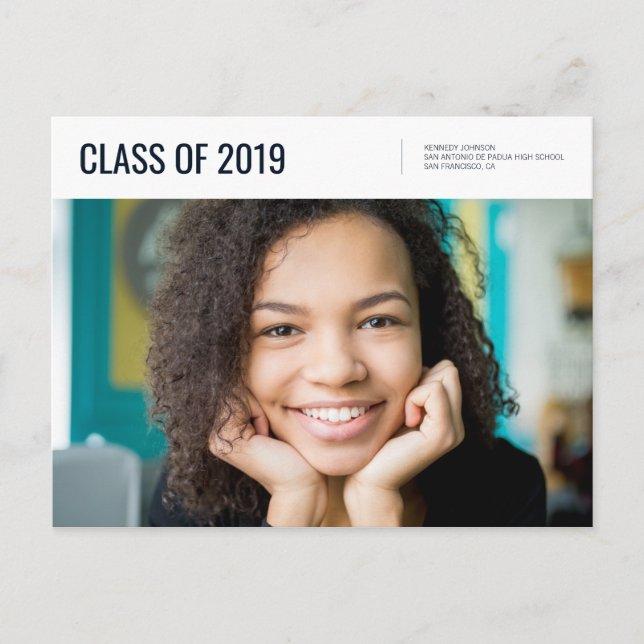 Catégorie 2019 | Invitation de diplôme de photogra (Devant)