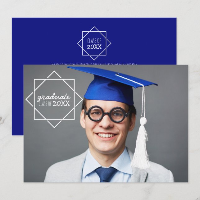 Catégorie de diplômés - Invitations de photos (Devant / Derrière)