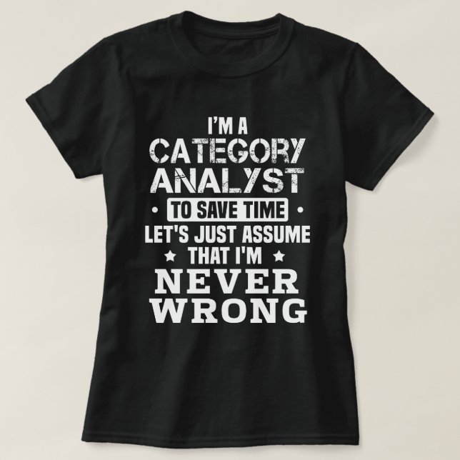 Category Analyst T-Shirt (Design Front)