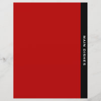 Category Divider | Main Dishes | Red Black & White