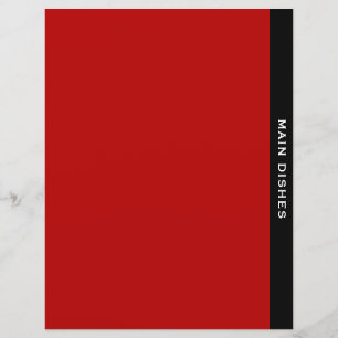 Category Divider Main Dishes Red Black & White