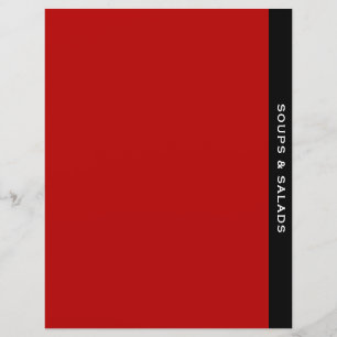 Category Divider Soup & Salad Red Black White