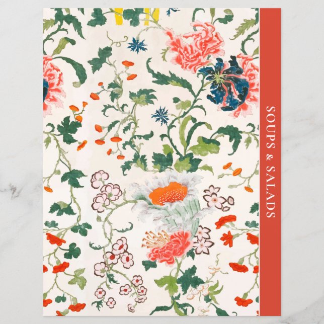 Category Divider | Soups & Salads | Stylish Floral (Front)