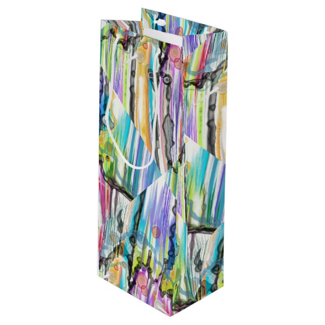 CATEGORY FIVES SWIRLING ABSTRACT ART DES Gift Bag (Front Angled)