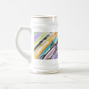 CATEGORY FIVES SWIRLING ABSTRACT ART DESIGN BEER STEIN