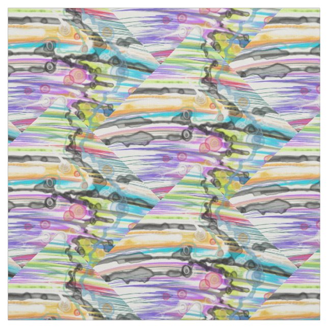 CATEGORY FIVES SWIRLING ABSTRACT ART DESIGN FABRIC (Swatch)