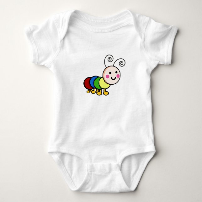 Catepillar Baby Bodysuit (Front)