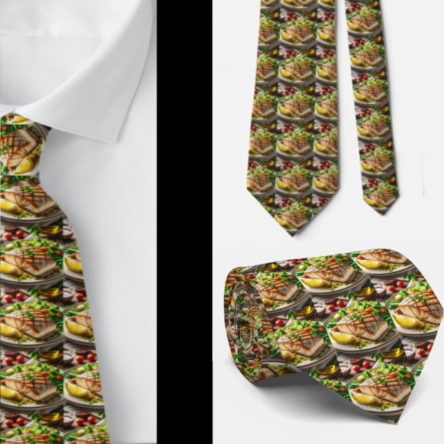 Caterer Restaurant Fish Market Waiter Neckties (Creator Uploaded)