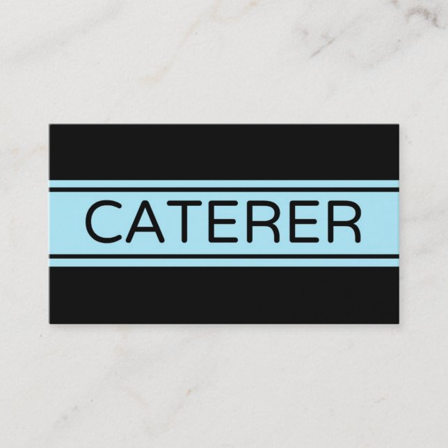 Caterer Stripe Business Card (Front)