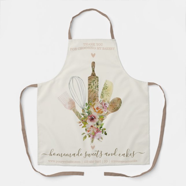 Catering Bakery Chef Rustic Cooking Apron (Front)