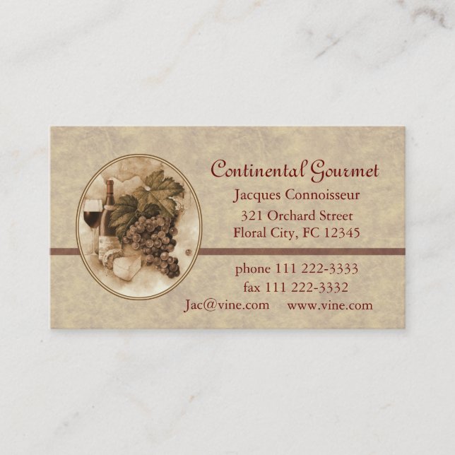 Catering Business Business Card (Front)