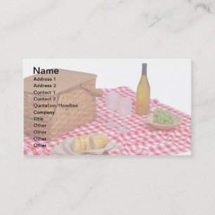 Catering Business Cards, Red Picnic Tablecloth Business Card