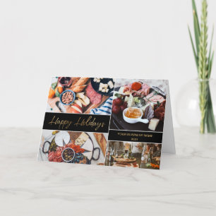 Catering business Photo Collage Happy Holidays Hol Holiday Card