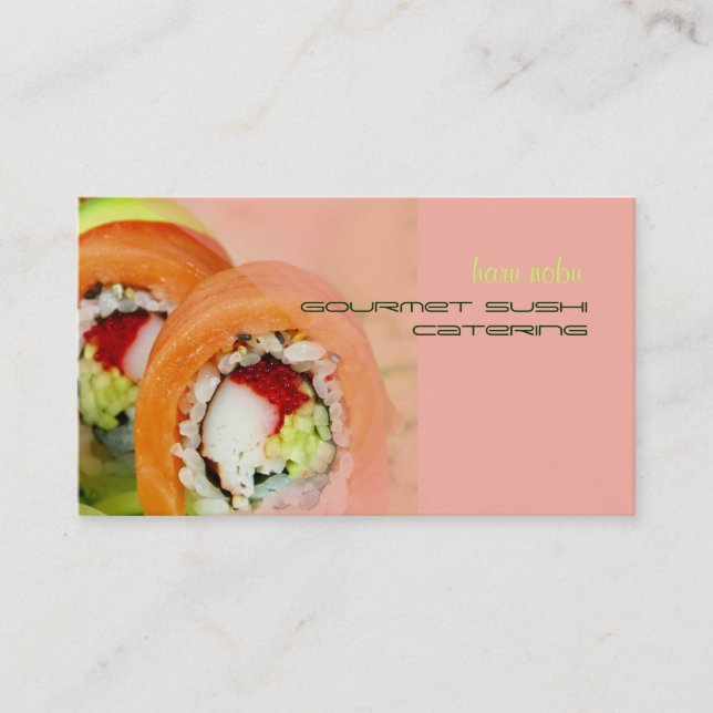 Catering business, photo template business card (Front)