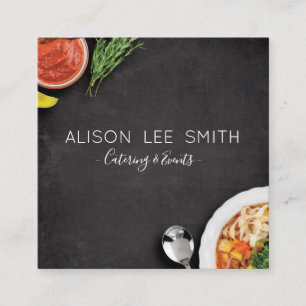 Catering & Events Square Business Card