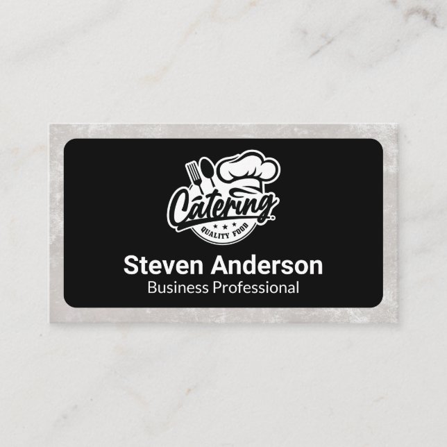 Catering Food Logo | Restaurant Business Card (Front)