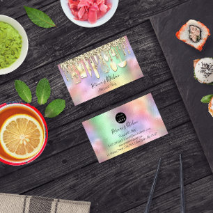 Catering Personal Chef Kitchen Gold Utensils Business Card