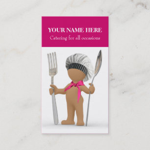 Catering: Restaurant Cook Cafe Bistro "Cool Chef" Business Card