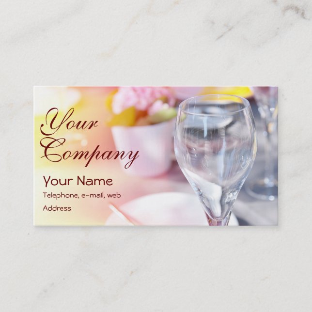 Catering service business card (Front)