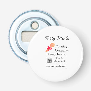 Catering services add name QR code website bakery  Bottle Opener