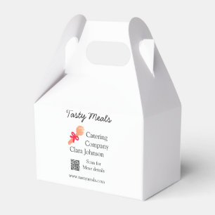 Catering services add name QR code website bakery  Favor Box