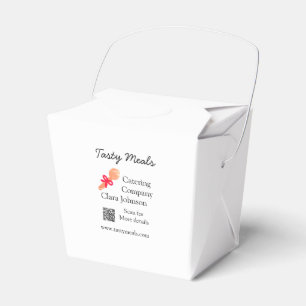 Catering services add name QR code website bakery  Favor Box