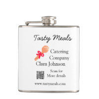 Catering services add name QR code website bakery 