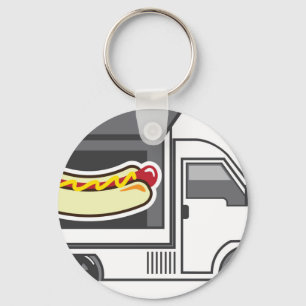Catering Van Food Truck Keychain