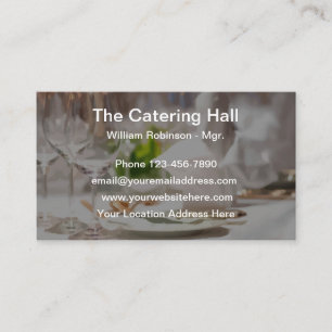 Catering Venue Tabletop Perspective Business Cards