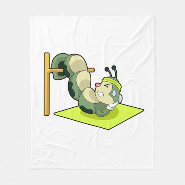 Caterpillar ABS Workout Fitness Fleece Blanket (Front)