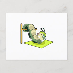 Caterpillar ABS Workout Fitness Postcard